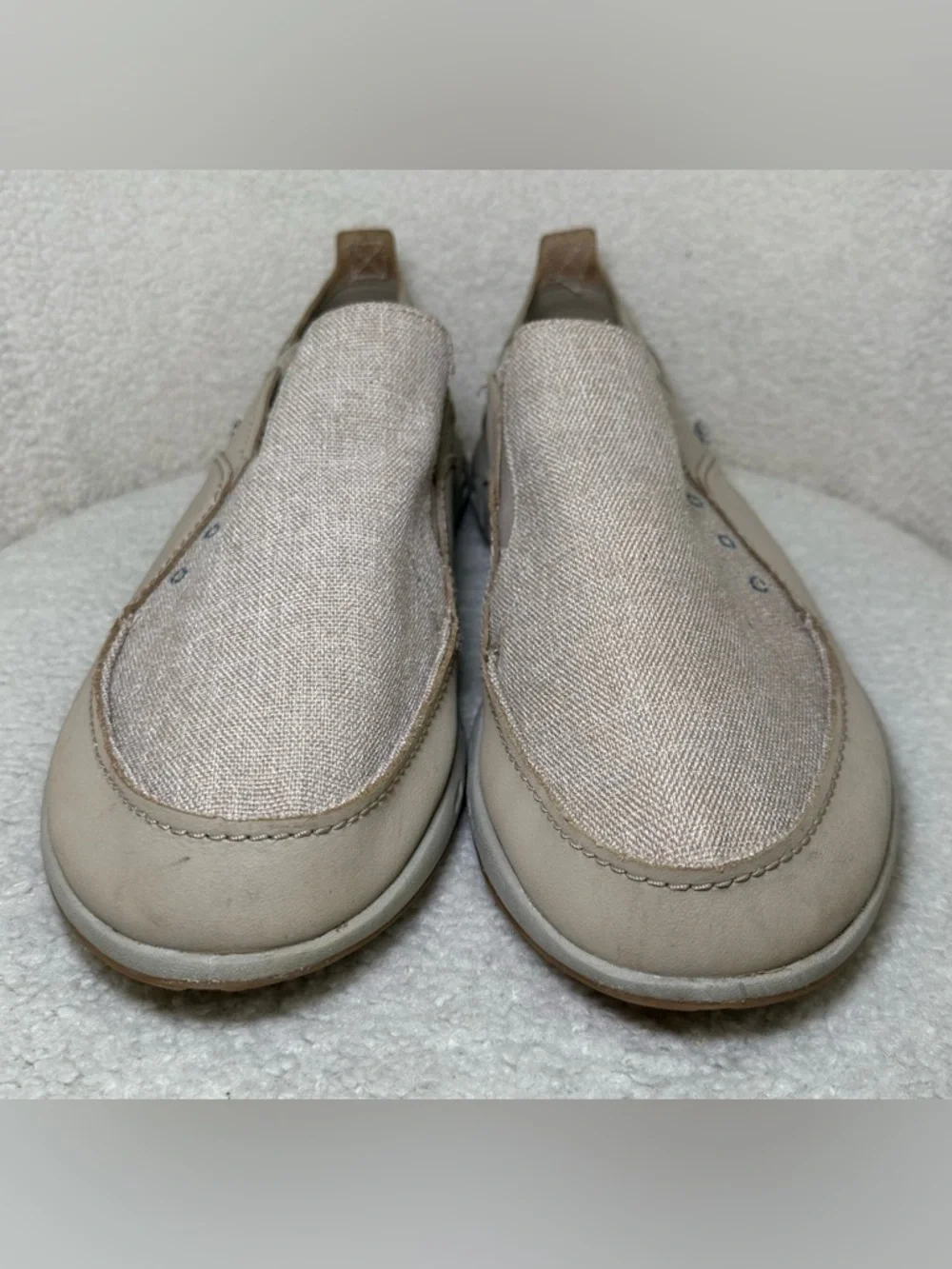 Columbia PFG Slip-On Loafers Men’s Beige Omni-Grip Boat‎ Shoes Comfort Casual 13